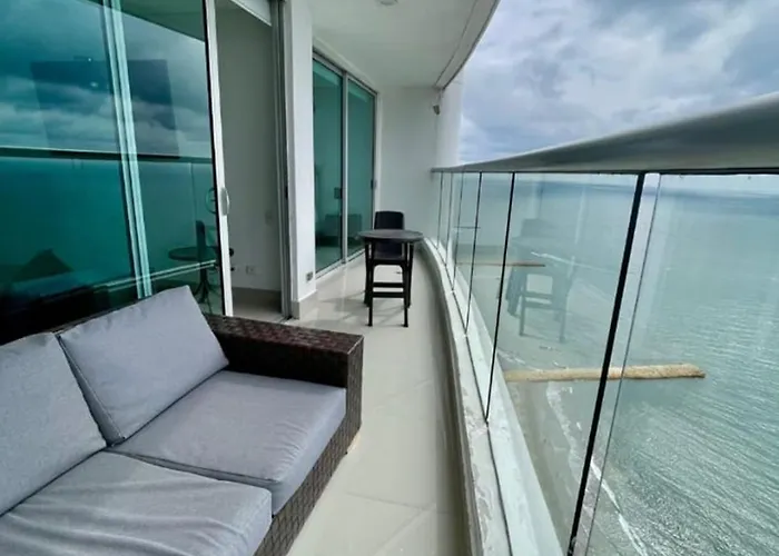 1Pe-Al Apartamento De 1 Alcoba Frente Al Mar Con Aire Acondicionado, Piscina Y Wifi