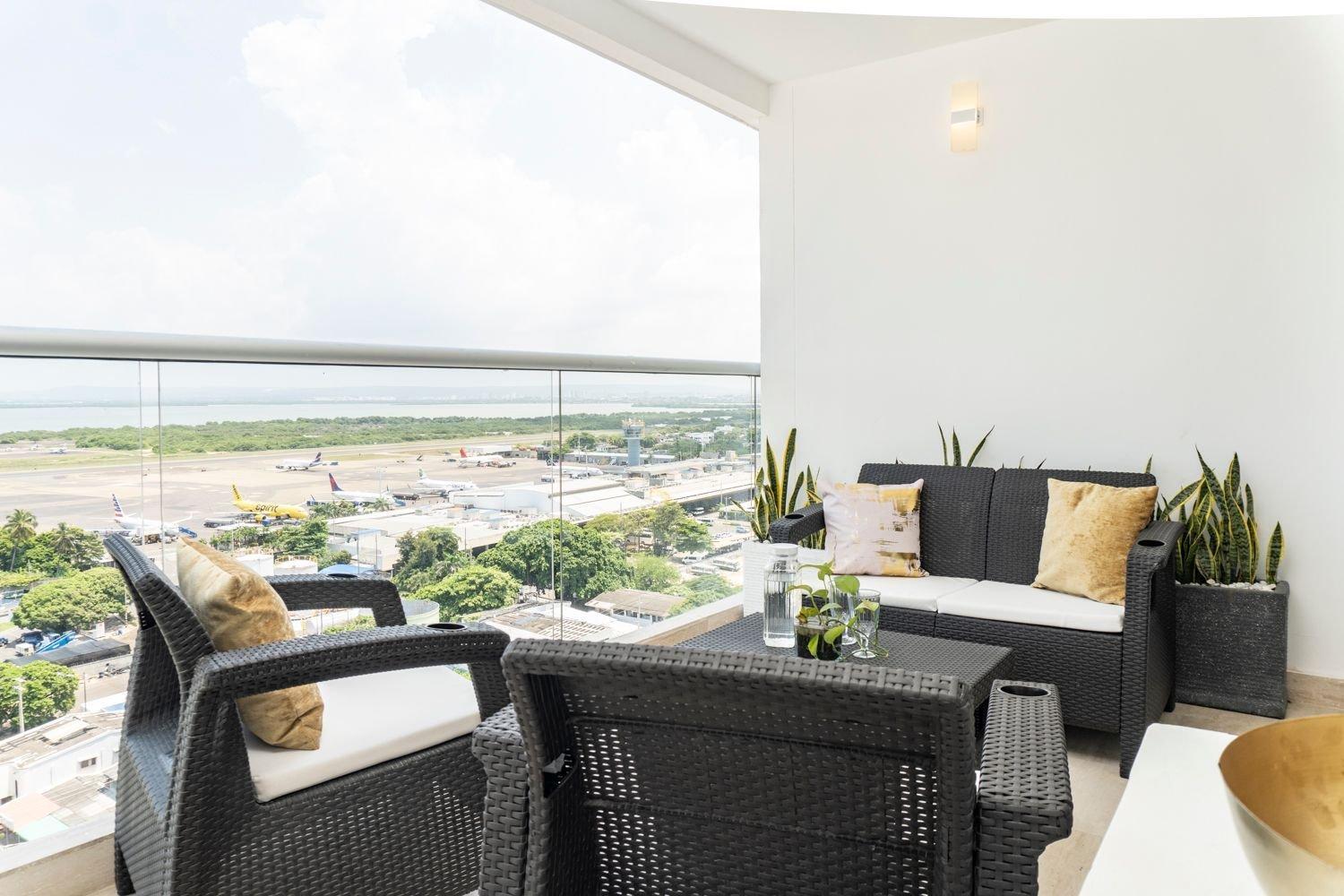 Cb1432 Acogedora 2min Aeropuerto-balconpriv Apartment