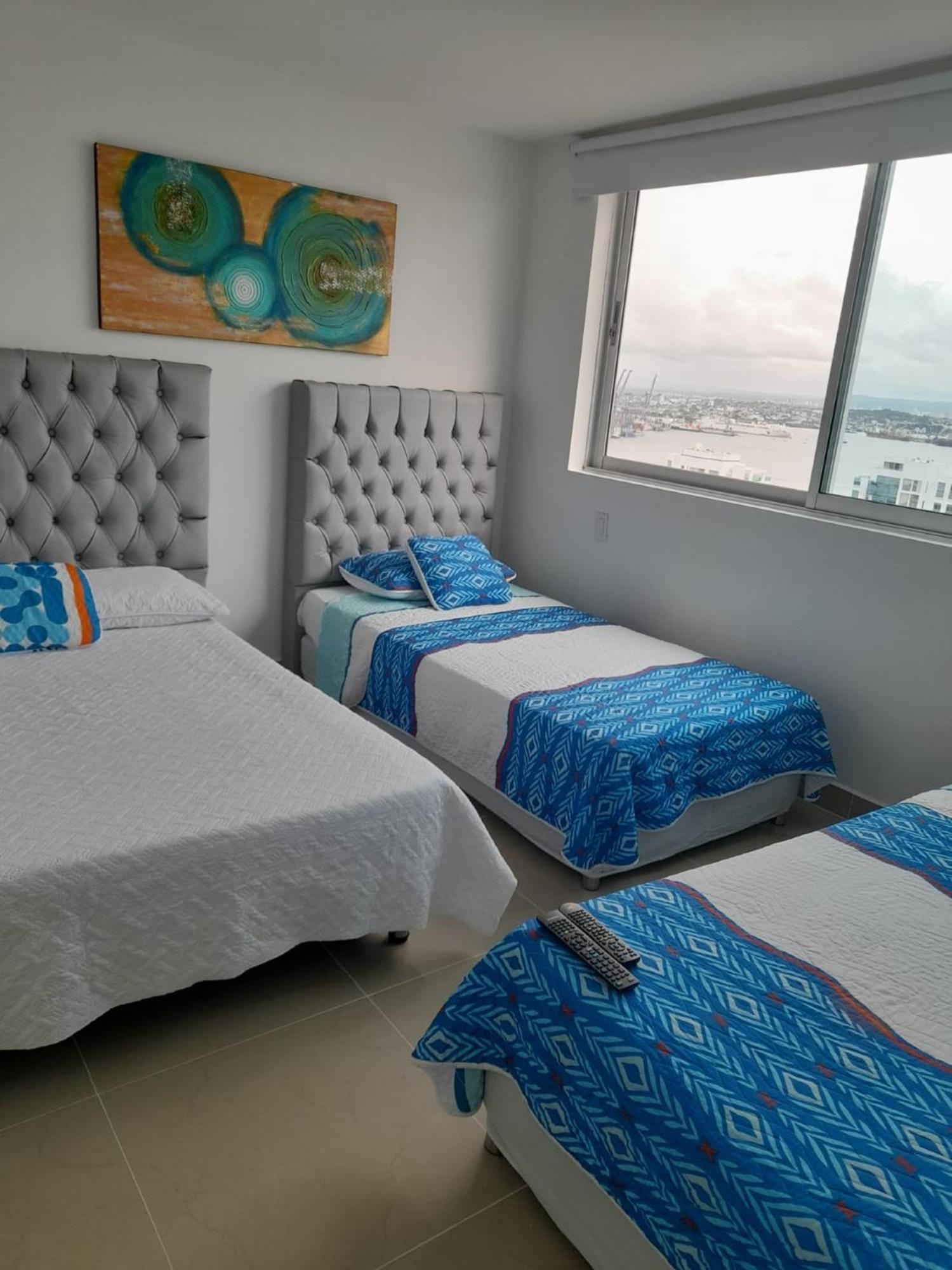 2p1-al De 2 Alcobas Frente Al Mar Con Aire Acondicionado Y Wifi Apartment Cartagena