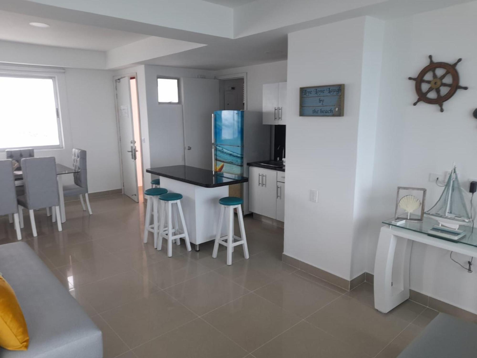 Apartment 2p1-al De 2 Alcobas Frente Al Mar Con Aire Acondicionado Y Wifi