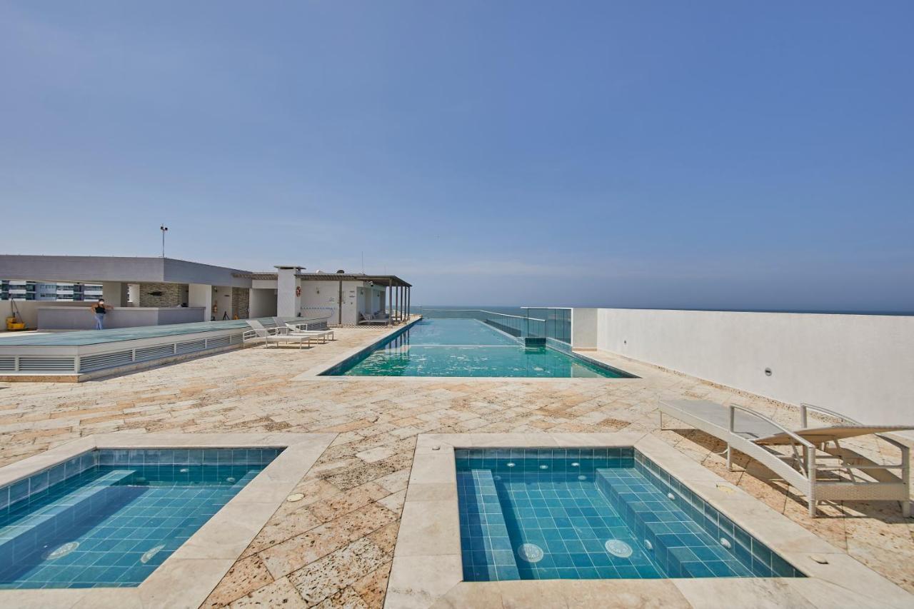 Artsy Oceanview W Incredible Rooftop Pool Apartamento Cartagena