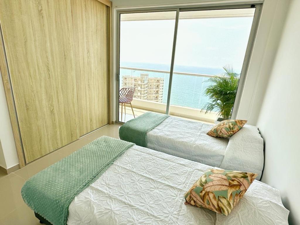 Apartamento Espectacular Apartamento Piso Alto Con Excelente Vista Al Mar Y A La Ciudad Amurallada Cartagena