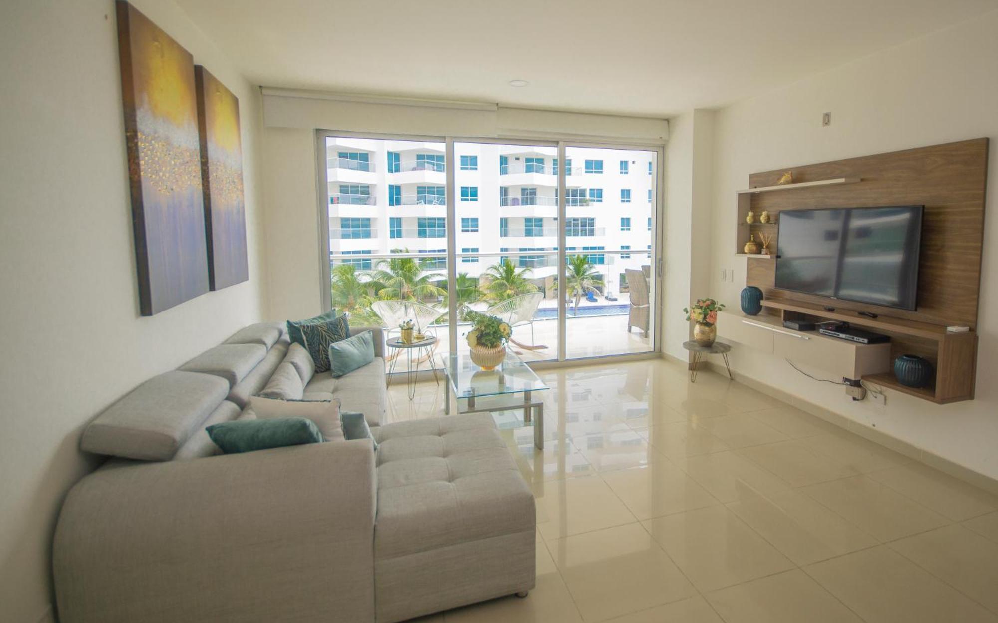 Apartamento Con Vista A La Playa En Morros Cartagena