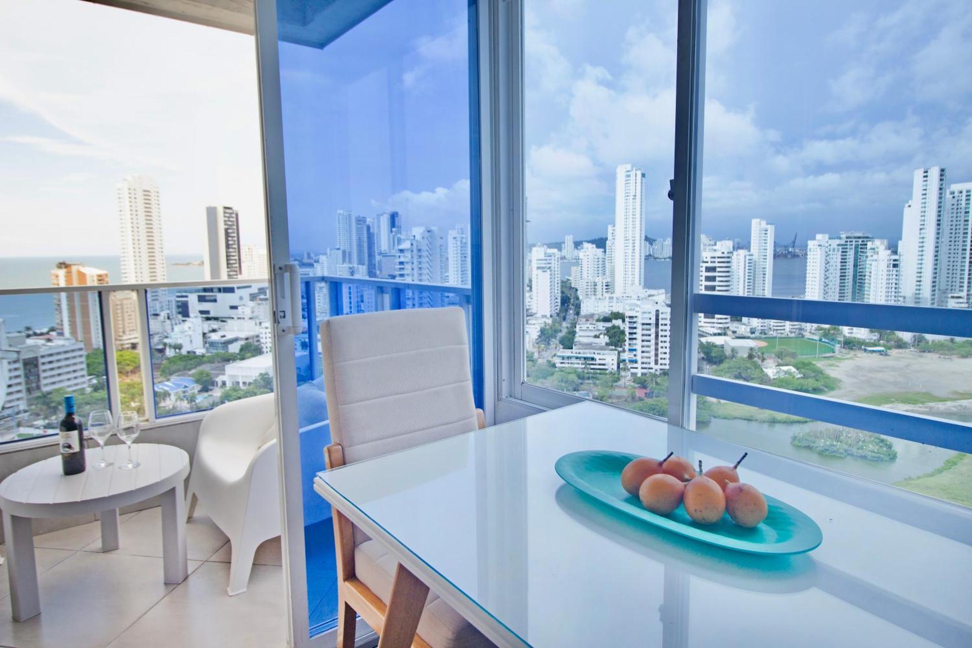 Apartamento Riviera Sunrise - Frente Al Mar Y Vista Panoramica A Toda La Ciudad Cartagena