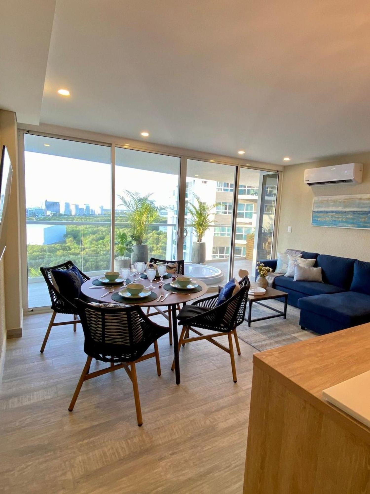 Apartamento Dq1102 Hermoso Con Jacuzzi Priv Y Vista Increible - 10 Min Centro Historico Cartagena
