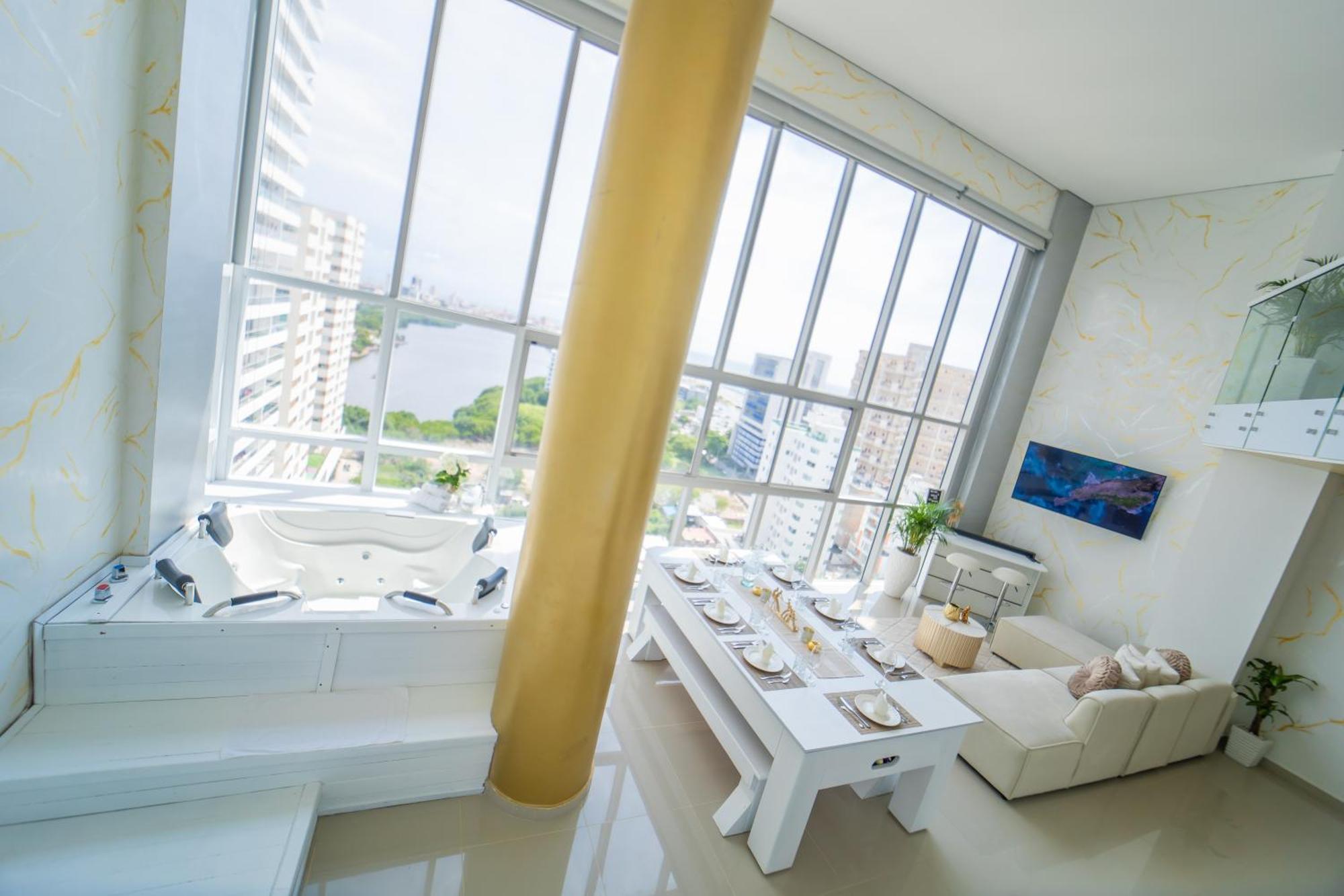 Amazing Luxury Duplex In Penthouse-style With Private Jacuzzi By Evintra Apartamento Cartagena