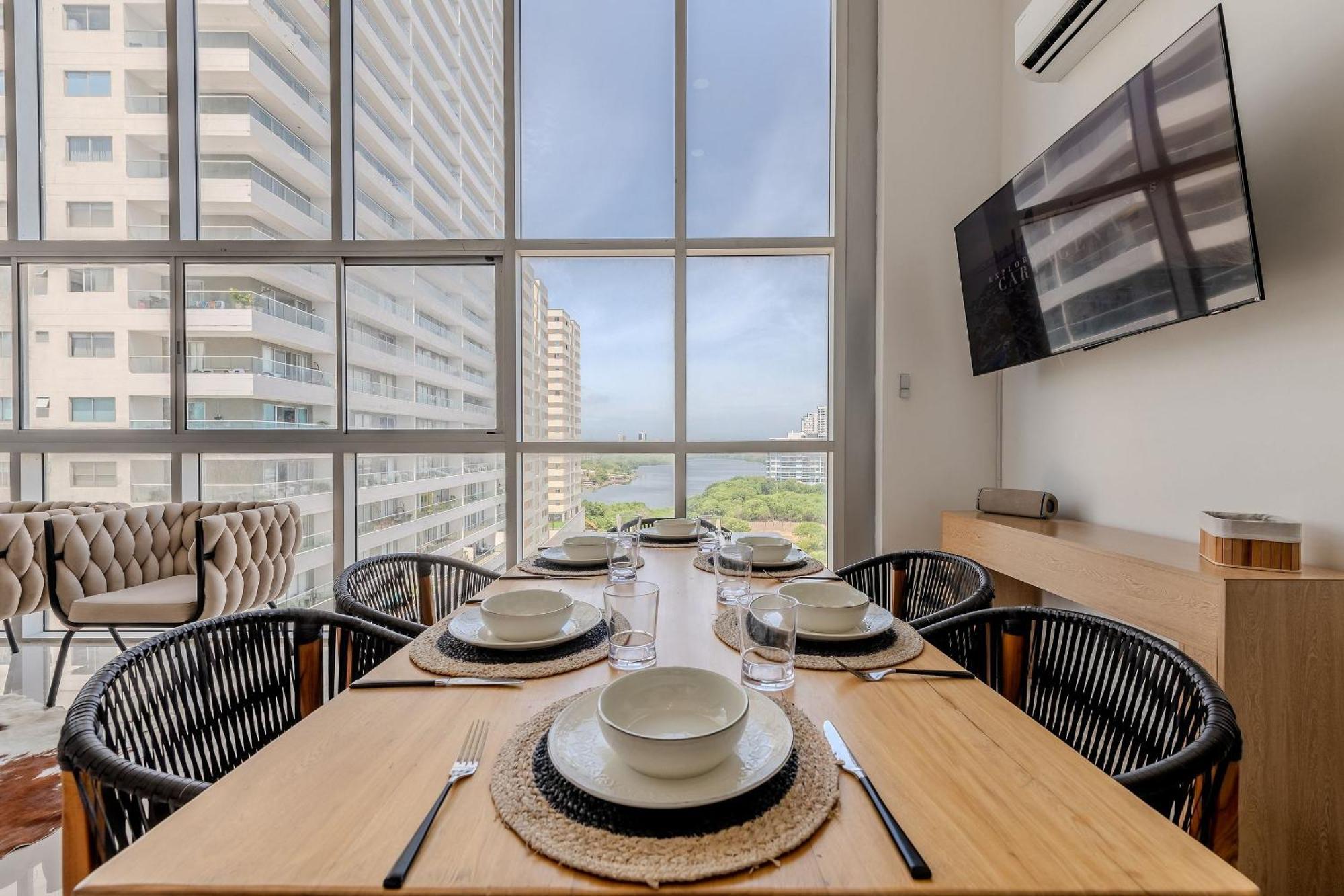 Modern 3br Duplex Apt. Great View And Location Apartamento Cartagena