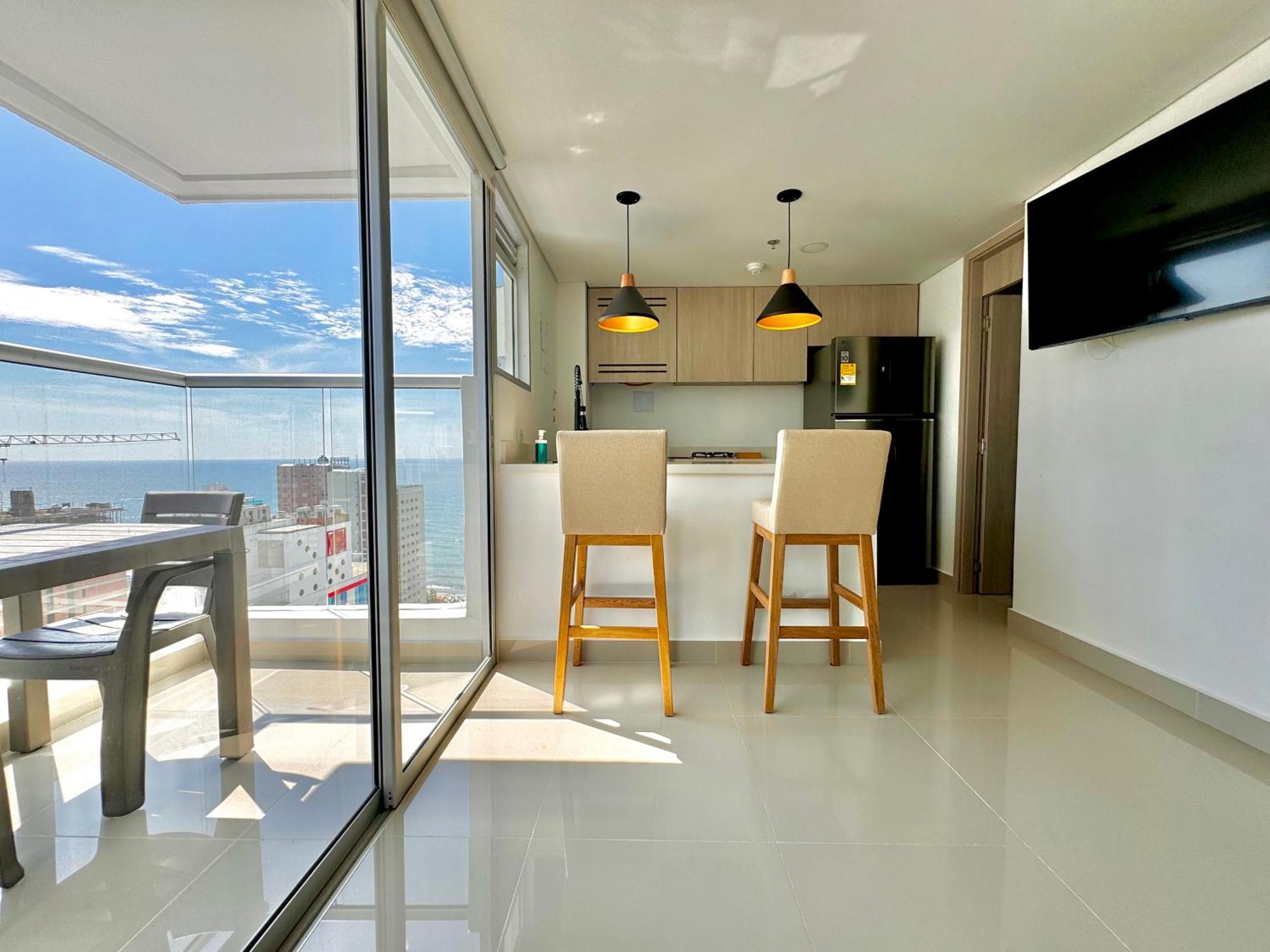 Espectacular Duplex En Bocagrande Con Vista Al Mar Y La Bahia Apartamento