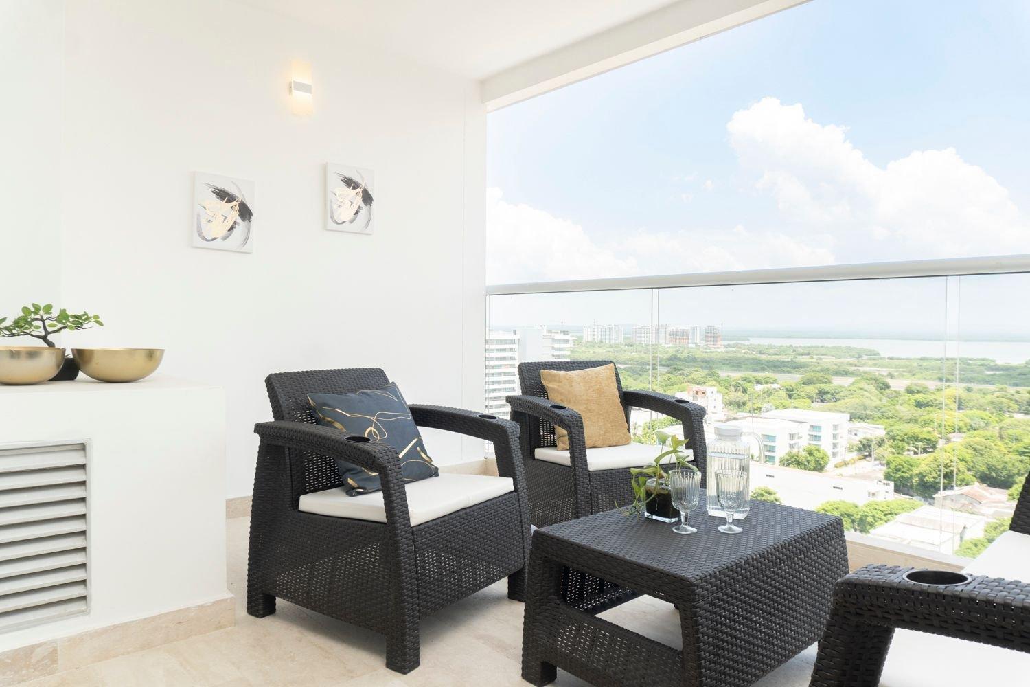 Apartamento Cb1432 Acogedora 2min Aeropuerto-balconpriv