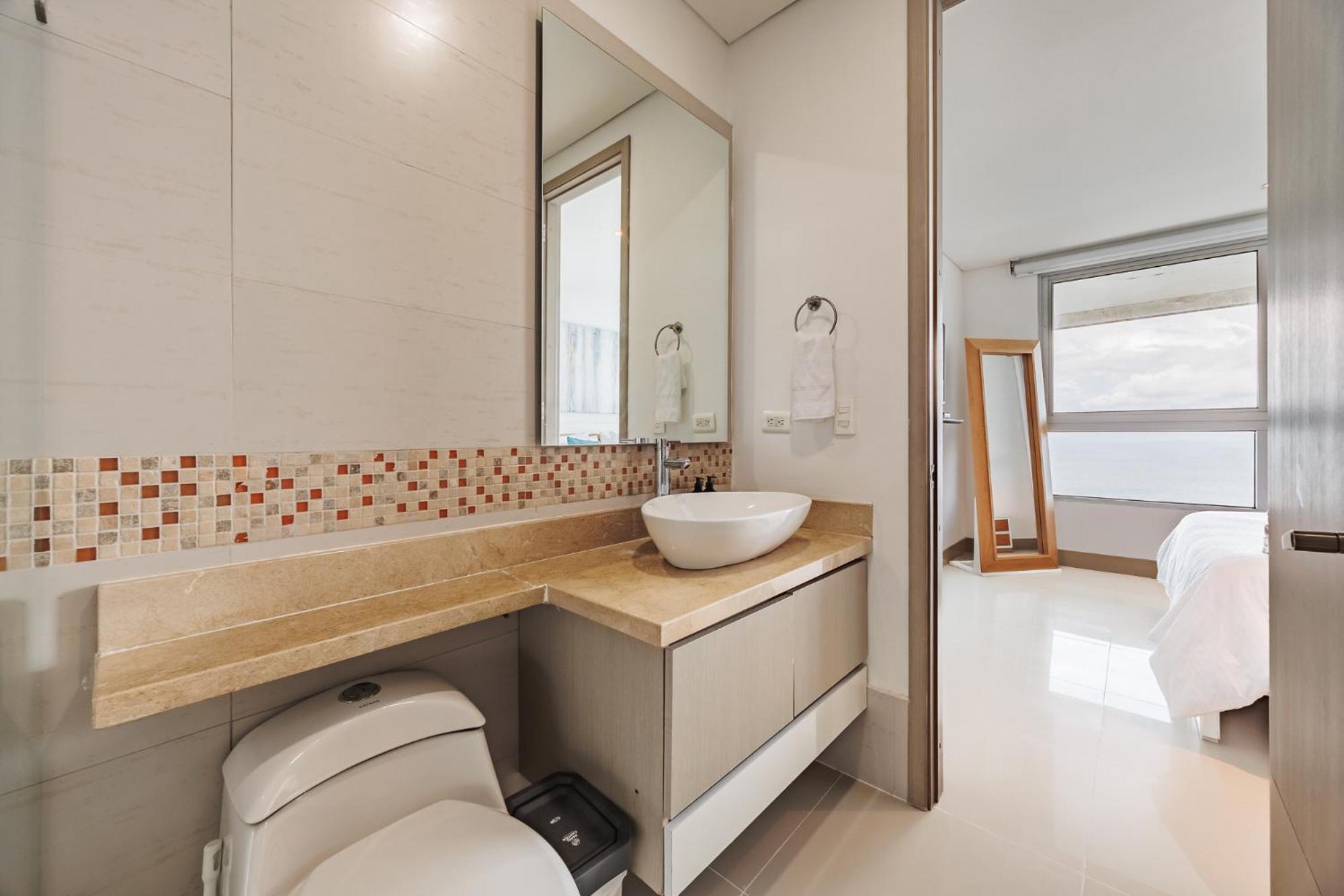 Magnifico Apto De 1 Habitacion Con Vista Inmejorable Al Mar En Bocagrande Apartamento