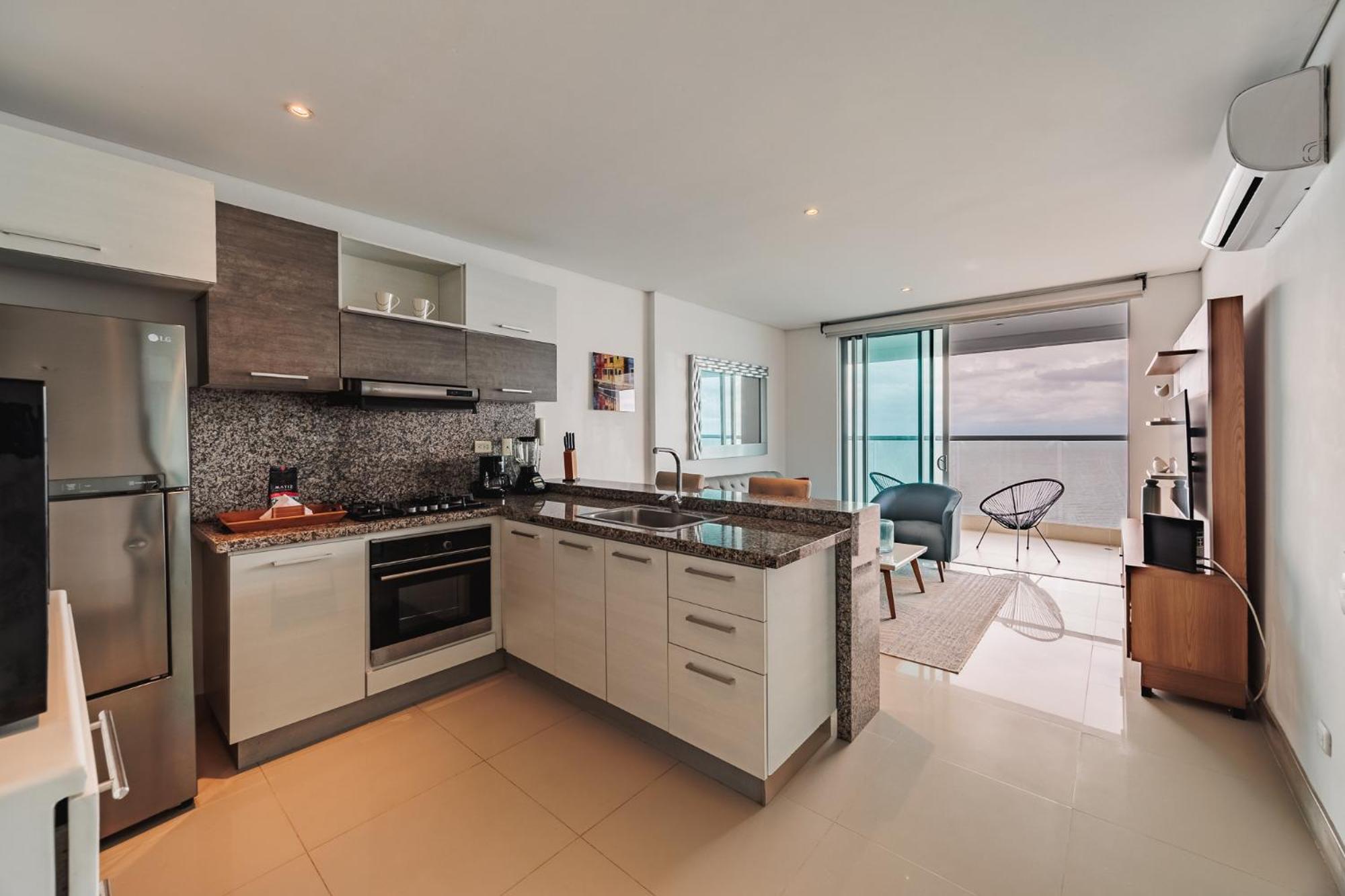 Apartamento Magnifico Apto De 1 Habitacion Con Vista Inmejorable Al Mar En Bocagrande *