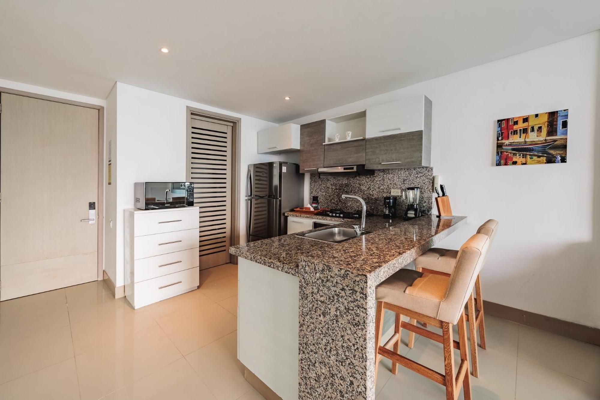 Magnifico Apto De 1 Habitacion Con Vista Inmejorable Al Mar En Bocagrande Apartamento