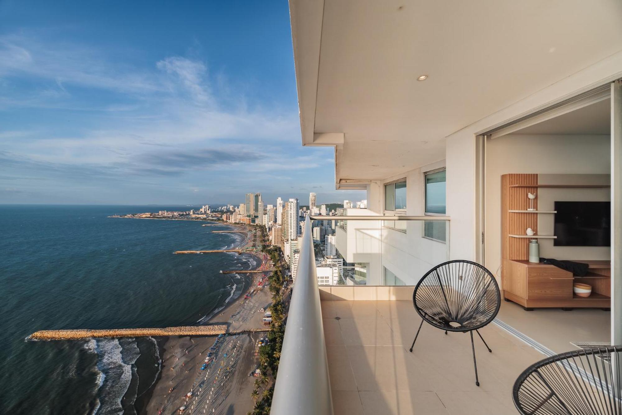 Apartamento Magnifico Apto De 1 Habitacion Con Vista Inmejorable Al Mar En Bocagrande