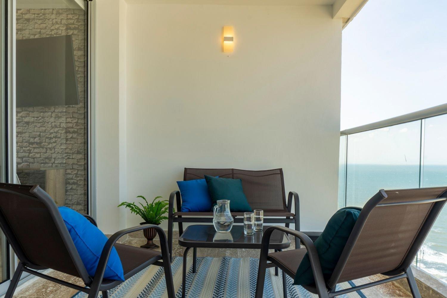 Cb1622 Maravillosa Y Fresca Vista-mar Crespo Apartment Cartagena