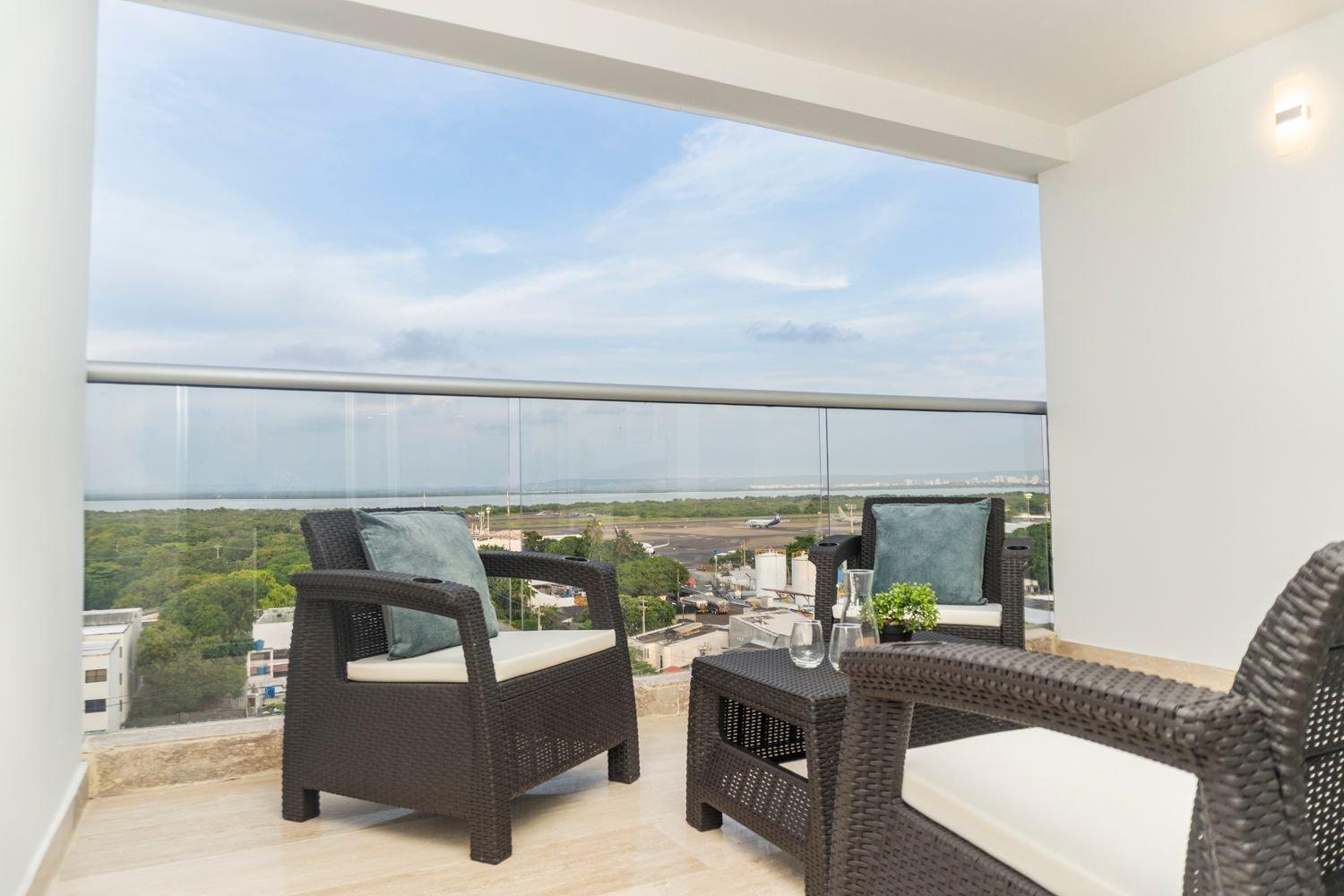 Apartment Cb937 Elegante Vista Al Aeropuerto Y