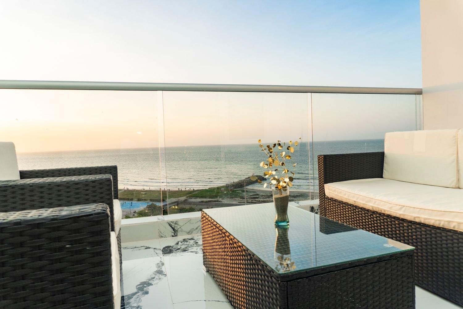Cb1005 Lujosa Vista-mar Atardecer Hermoso Apartamento Cartagena