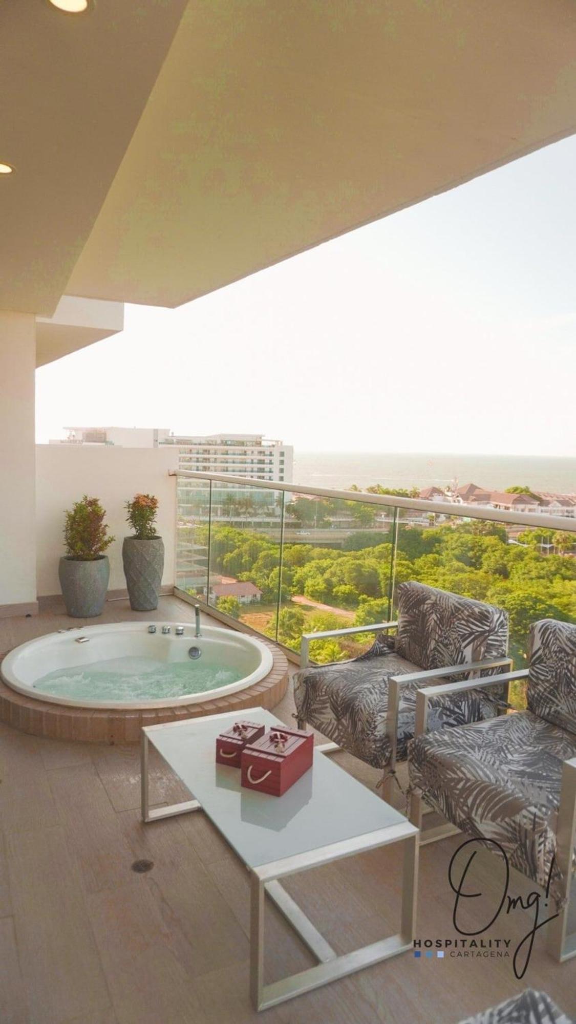 Mq1206 Increible Vista Jacuzzi Priv Cielo Mar Apartamento Cartagena