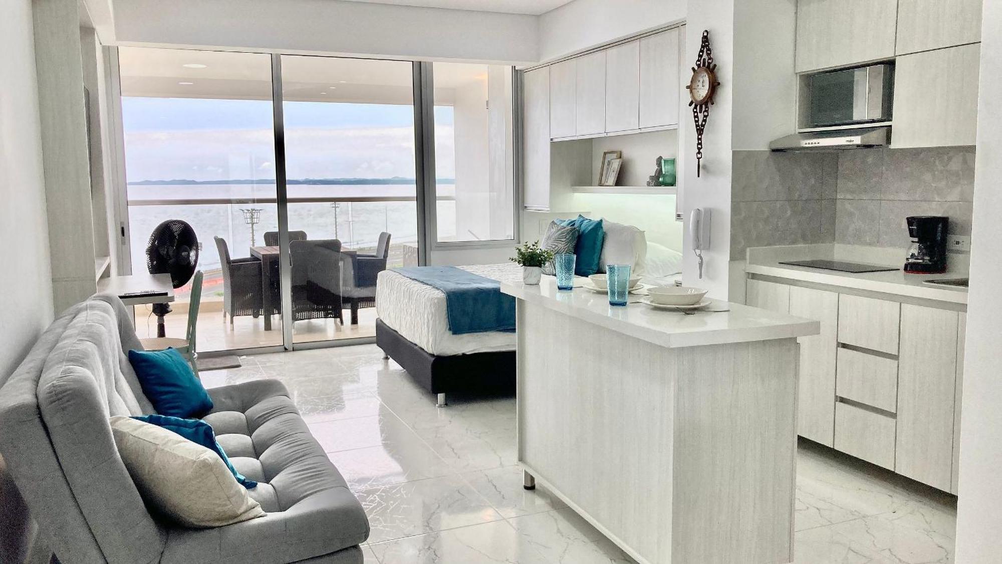 Apartamento Cb726 Hermosa 2min Aeropuerto-vista Al Mar *