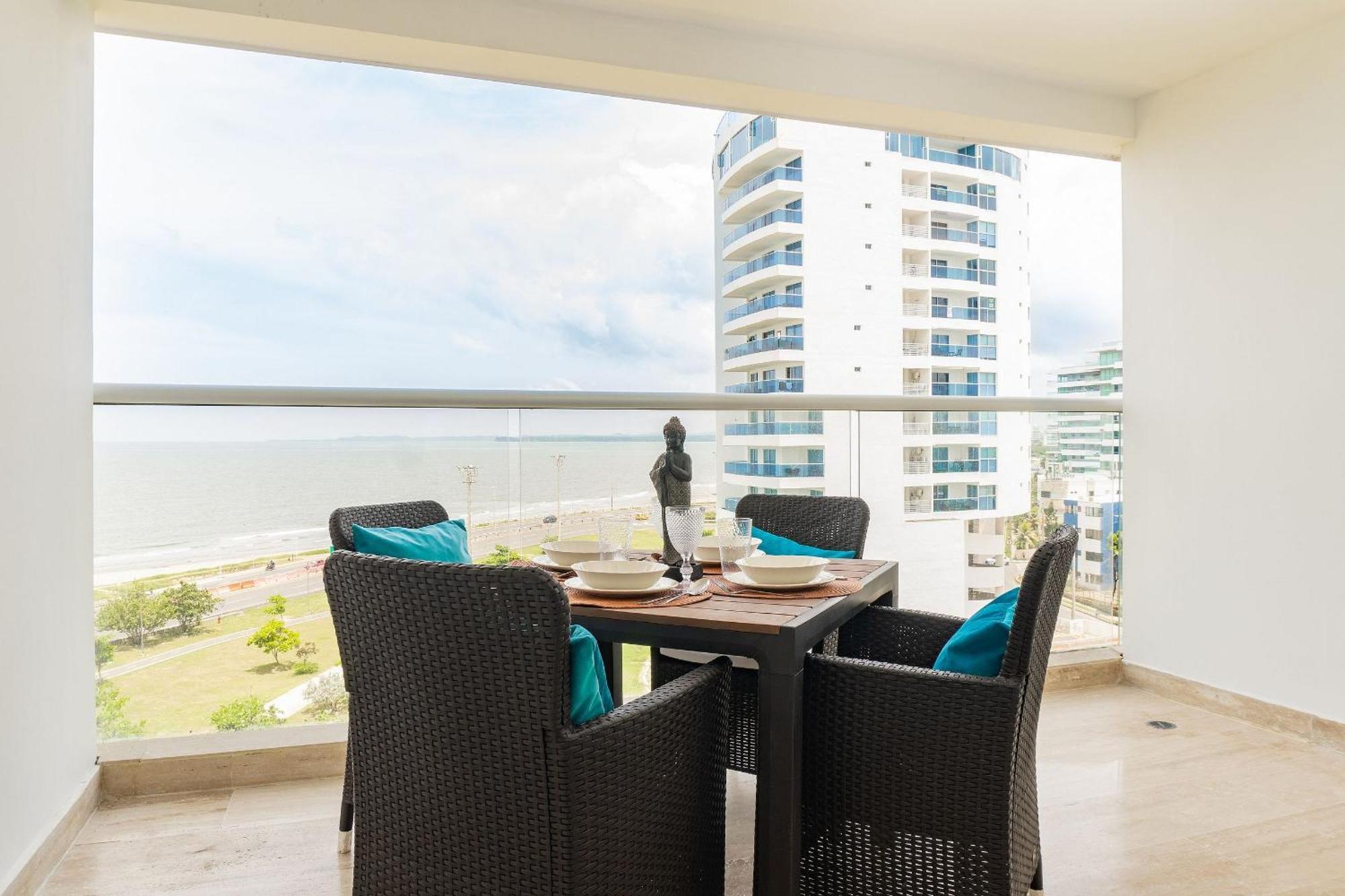 Apartamento Cb726 Hermosa 2min Aeropuerto-vista Al Mar Cartagena